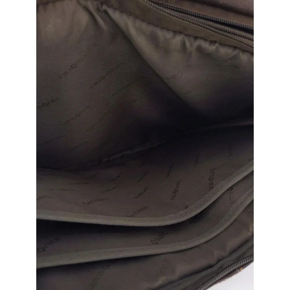 Samsonite Brown Leather Laptop Briefcase Business Bag Organizer‎ Expandable